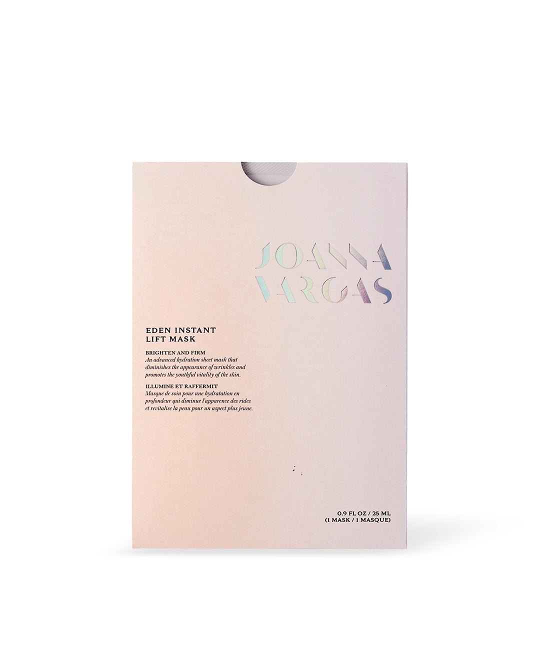 Eden Instant Lift Mask - Firming and Lifting Sheet Mask for Fine Lines and Wrinkle Reduction - 1 Sheet, 0.9 FL OZ / 25 ML - Joanna Vargas - Joanna Vargas