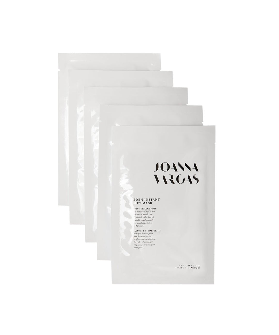 Eden Instant Lift Mask - Firming Sheet Masks for Fine Lines and Wrinkle Reduction - 5 Masks, 4.5 FL OZ / 133 ML - Joanna Vargas - Joanna Vargas